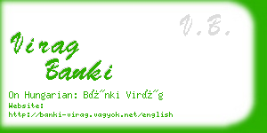 virag banki business card